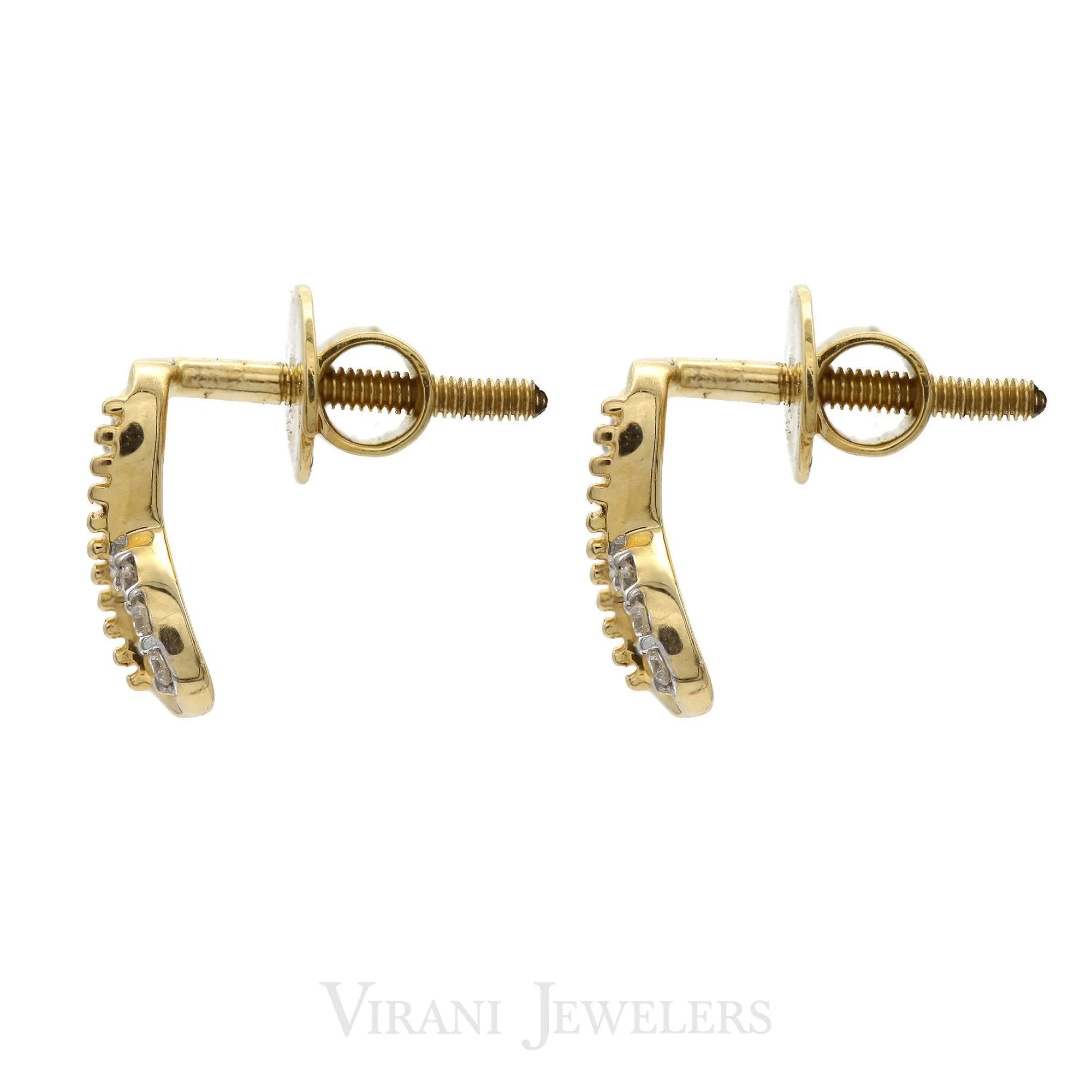 0.16CT Diamond Infinity Pendant & Earrings Set in 18K Yellow Gold