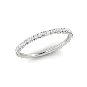 14k Gold Delicate Diamond Stackable Ring Wedding Band