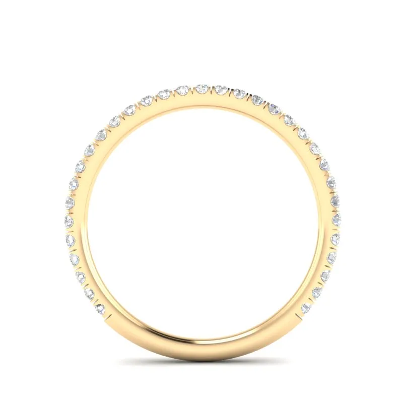 14k Gold Delicate Diamond Stackable Ring Wedding Band