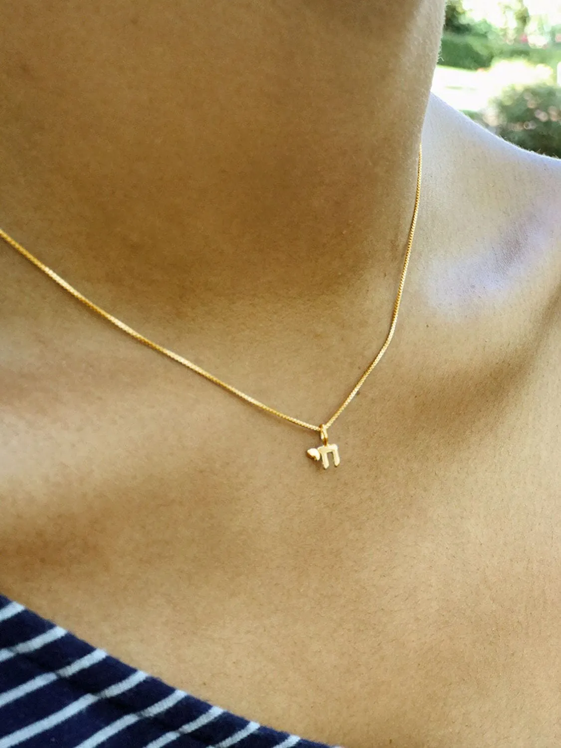 14k Gold Mini Chai Necklace