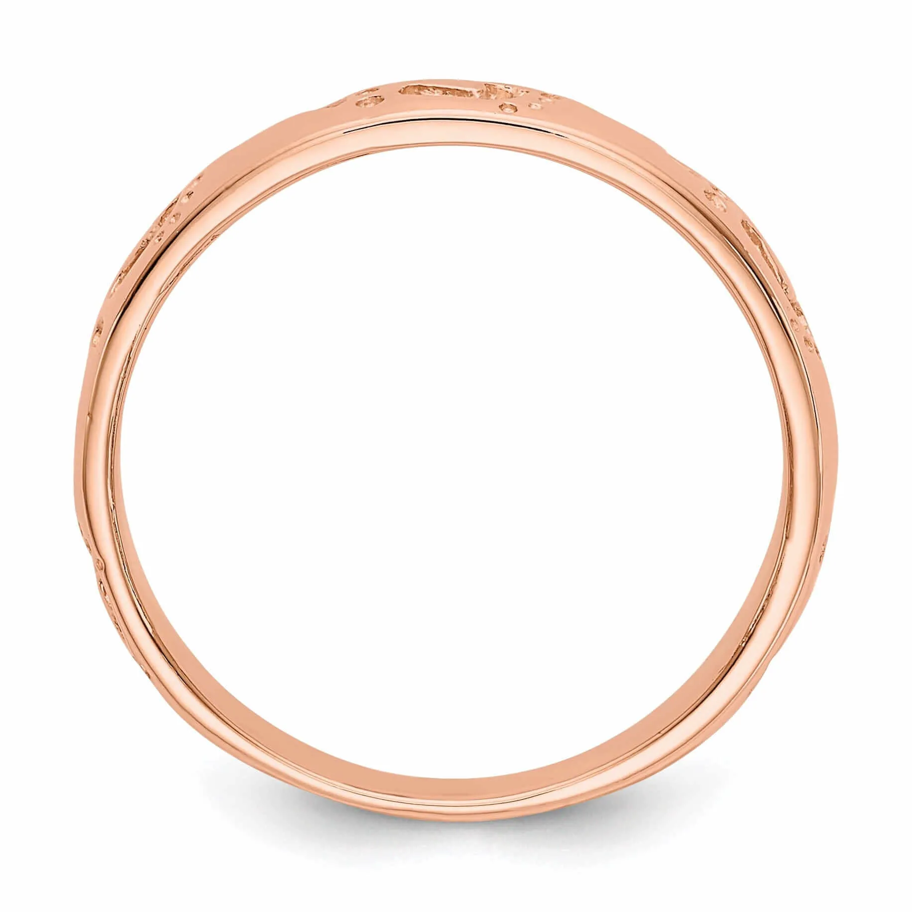 14k Rose Gold Timeless Creations Footprints Ring