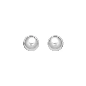 14k White Gold Classic Stud Earrings (8.0 mm)