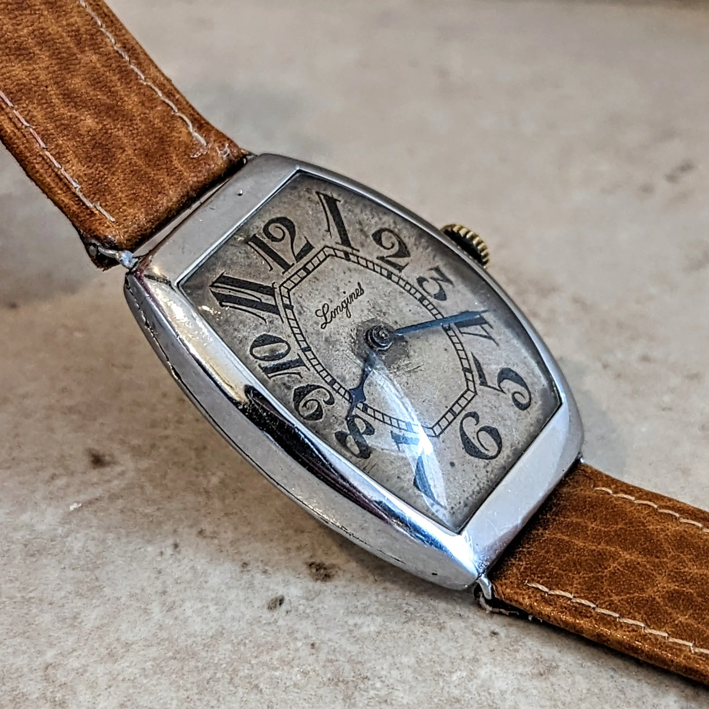 1904 LONGINES Mechanical Wristwatch Ref. 1342 Push Button Set Wire Lug Watch