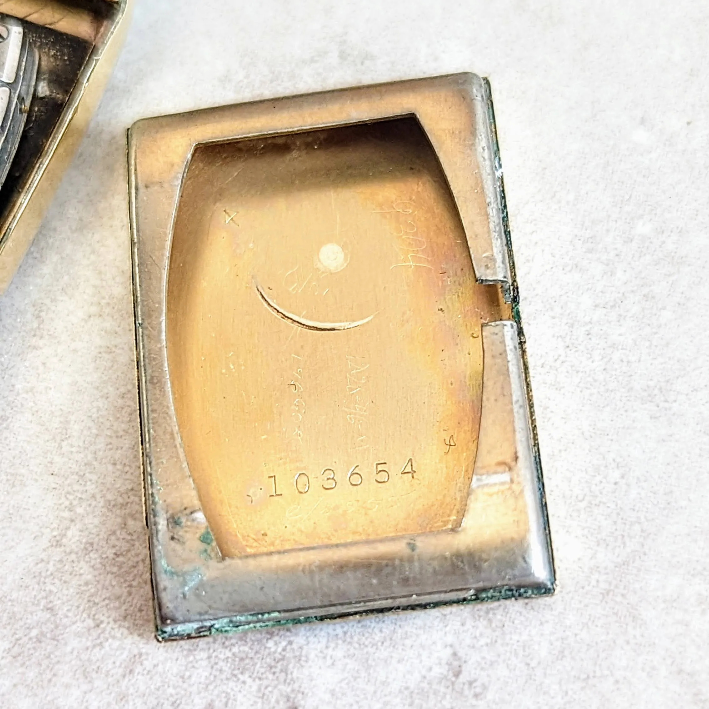 1934 OMEGA Jumbo Tank Watch Cal. T 17 14K Gold Filled Wristwatch