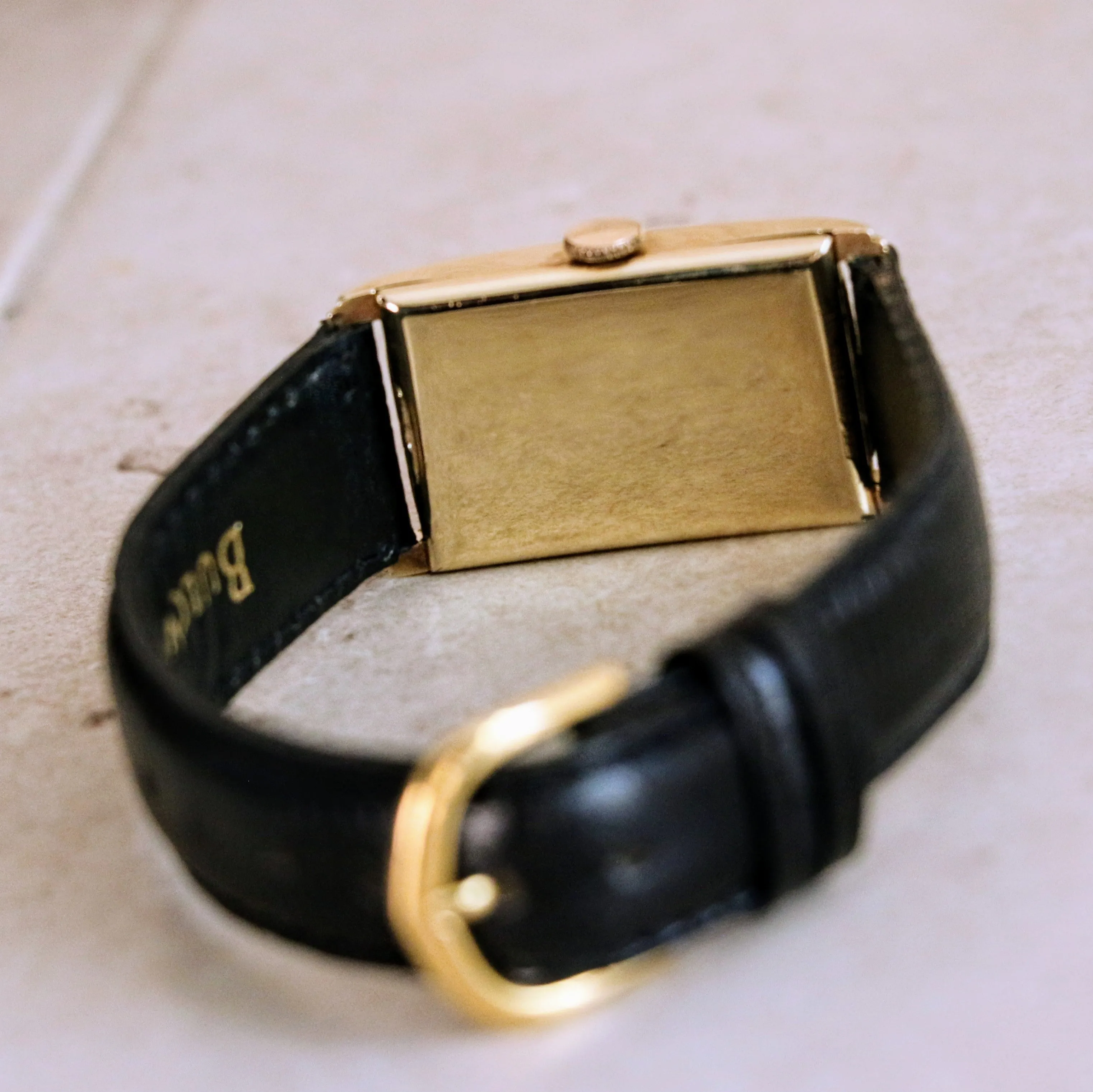 1934 OMEGA Jumbo Tank Watch Cal. T 17 14K Gold Filled Wristwatch