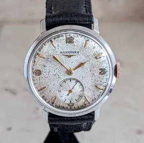 1951 LONGINES Wristwatch 17 Jewels Cal. 27M 34mm Vintage Watch All SS