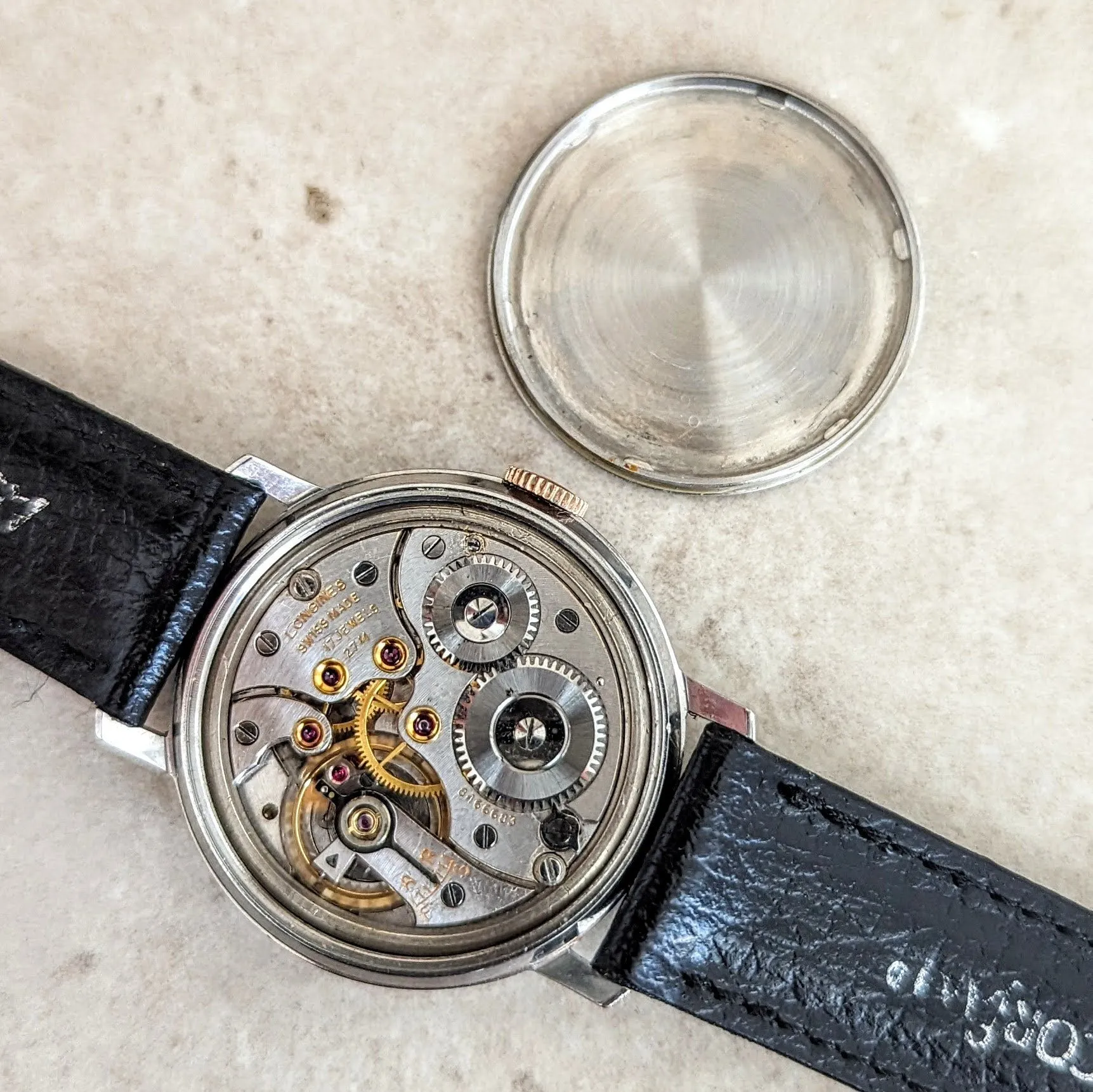 1951 LONGINES Wristwatch 17 Jewels Cal. 27M 34mm Vintage Watch All SS