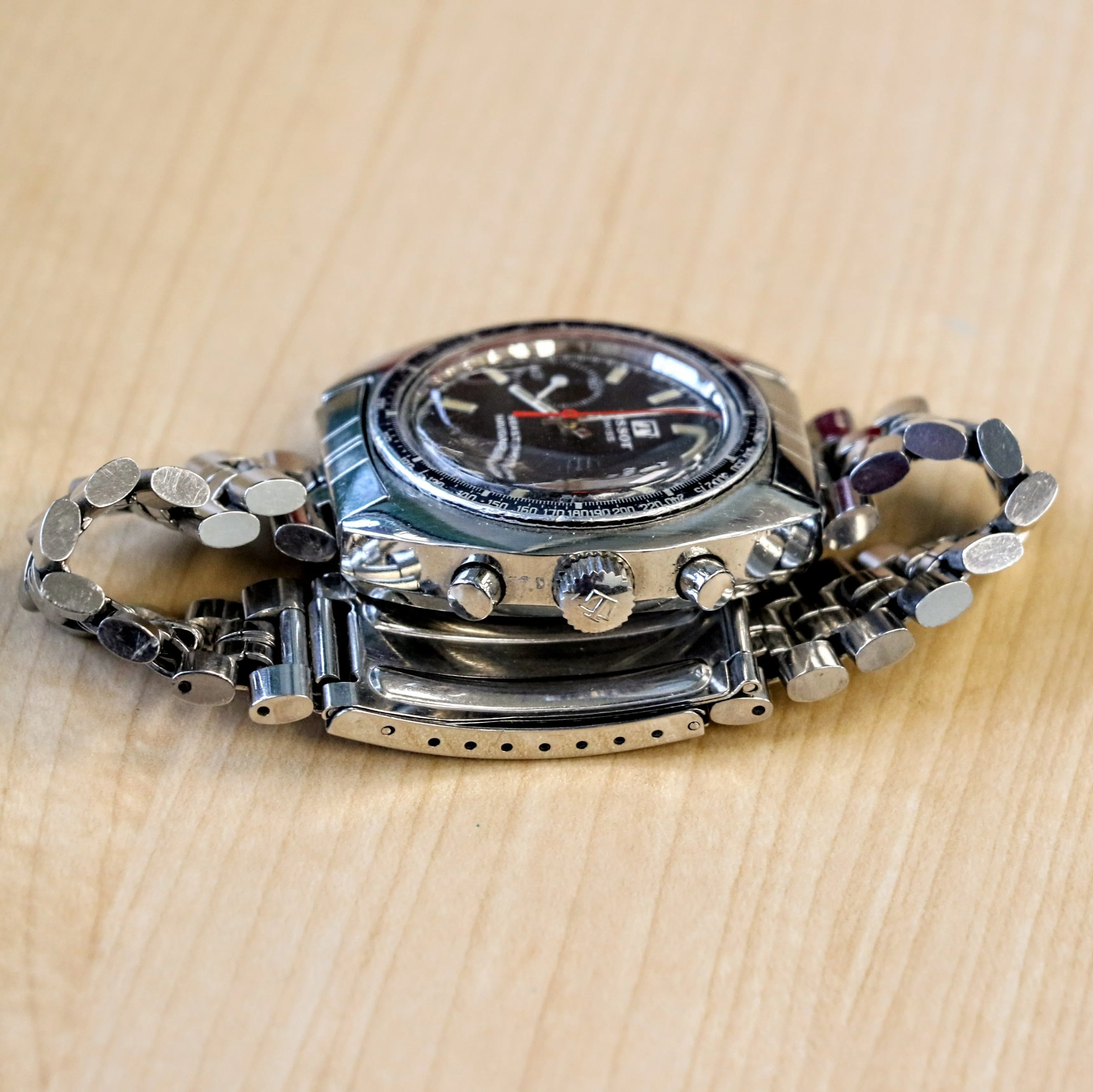 1970s TISSOT Seastar Navigator Chronograph Watch Ref. 40522 Cal. Valjoux 7734 Wristwatch - Original Bracelet