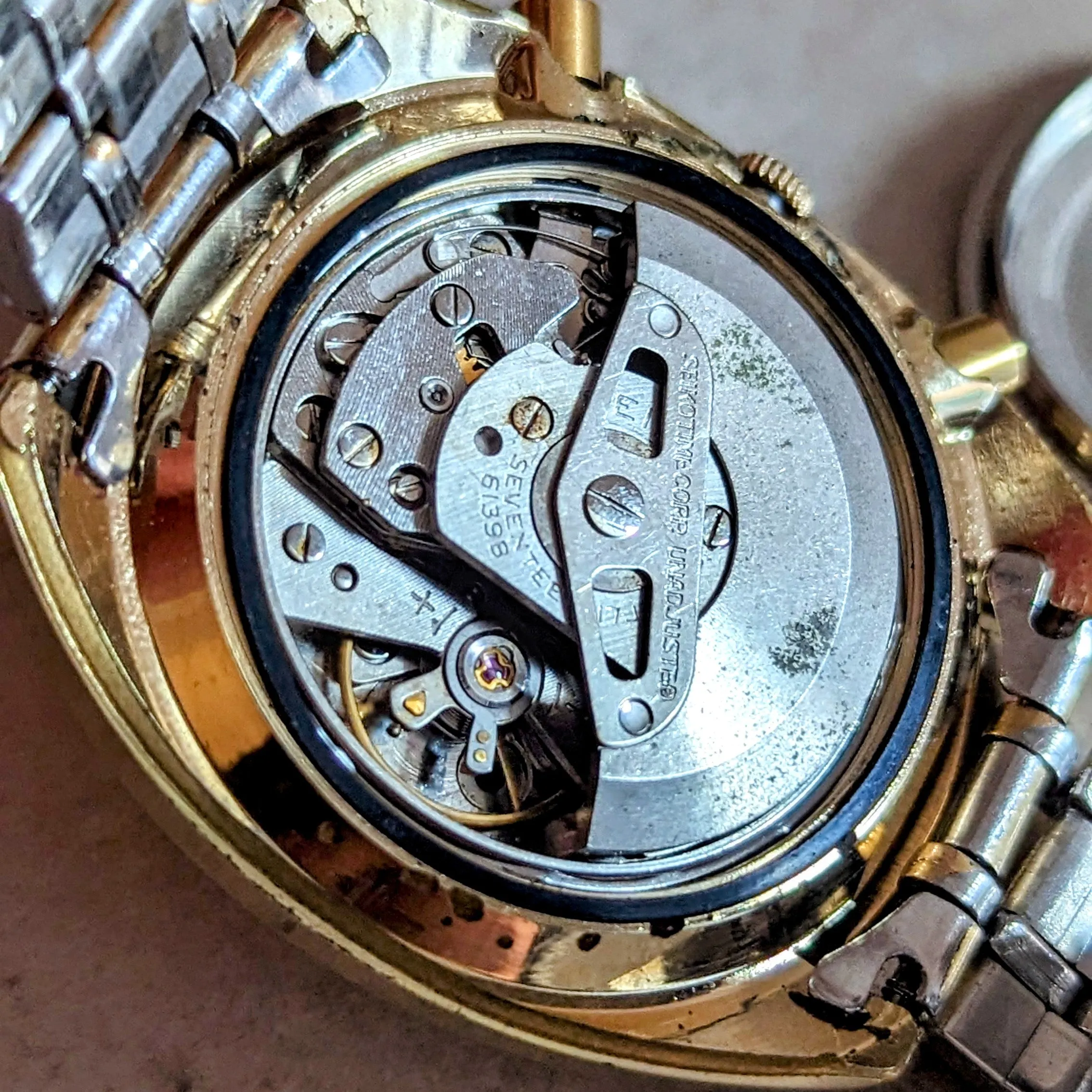 1972 SEIKO Golden Chronograph Automatic Watch Ref. 6139-6015 Vintage Wristwatch