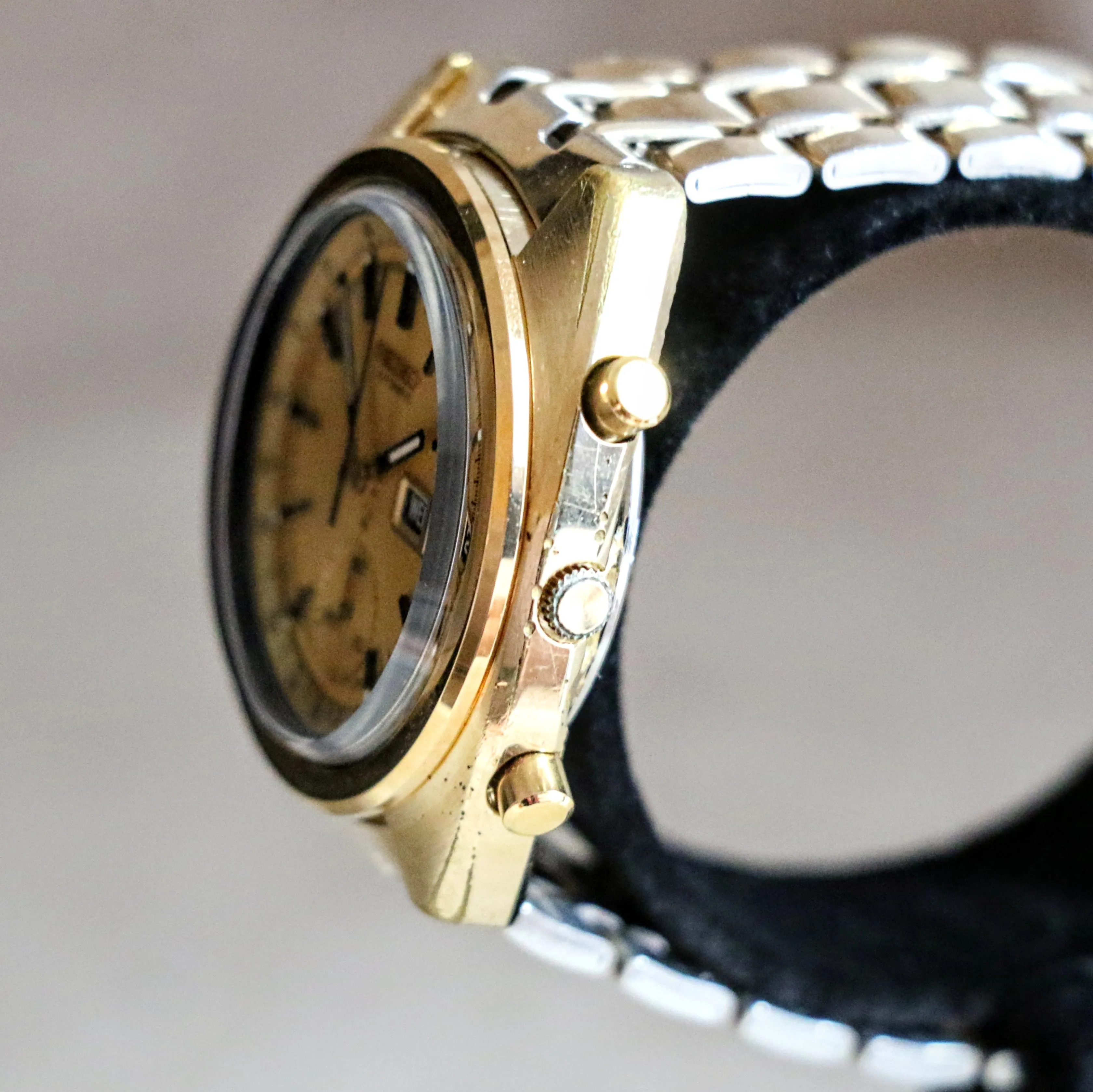 1972 SEIKO Golden Chronograph Automatic Watch Ref. 6139-6015 Vintage Wristwatch