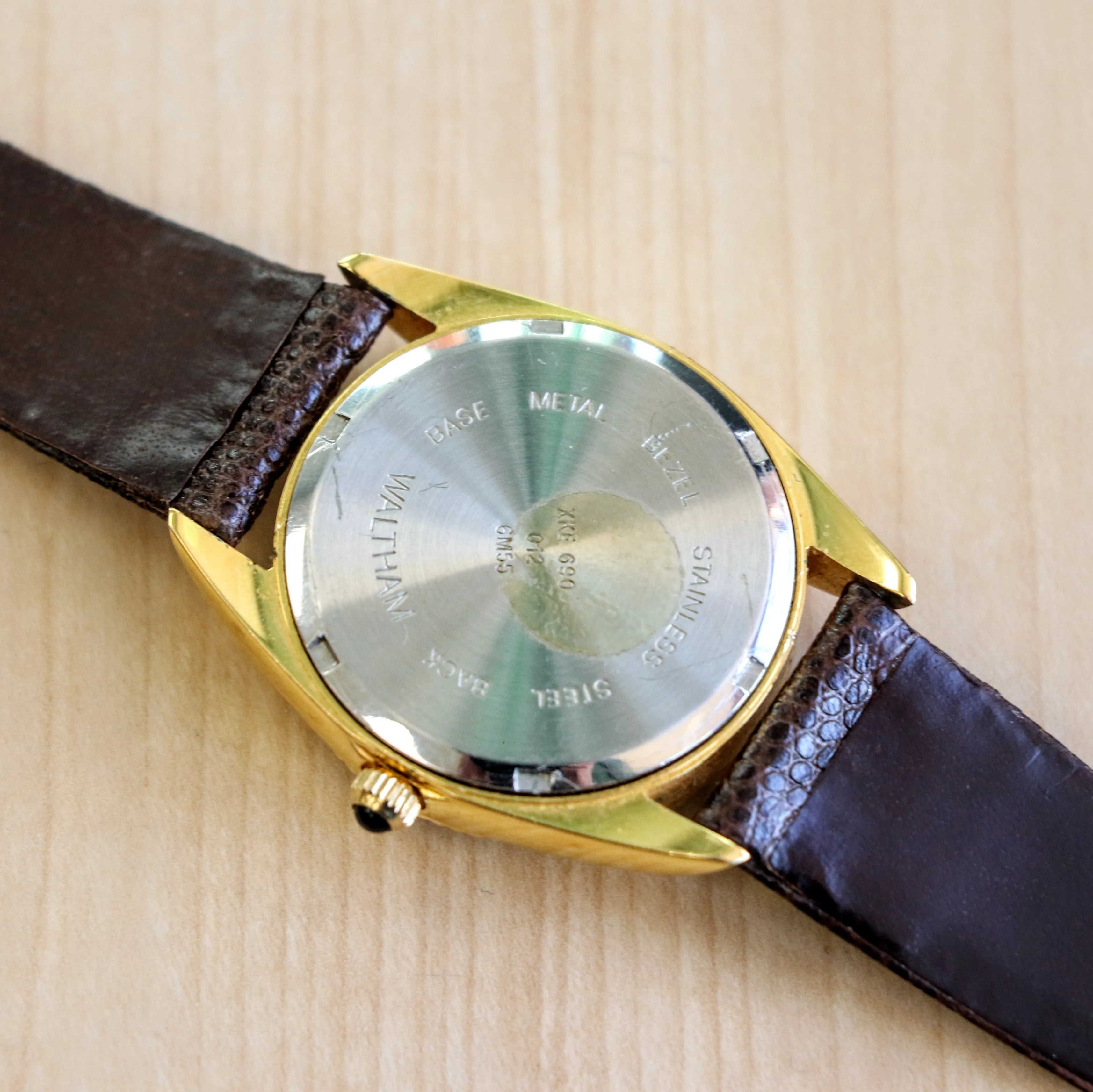 1980s WALTHAM Presidential Watch 34mm Quartz Day/Date Wristwatch