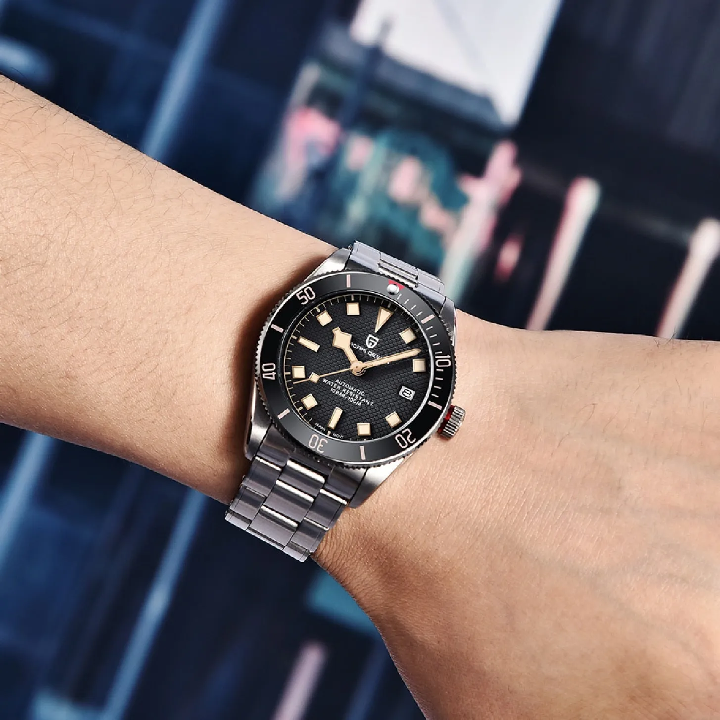 2022 New PAGANI DESIGN BB58 Retro Mechanical Watch For Men Brand Luxury Automatic Wrist Watch 100M Waterproof NH35A Reloj Hombre