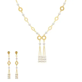 22K Yellow & White Gold Donna Jewelry Set