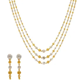 22K Yellow & White Gold Layered Singapore Set