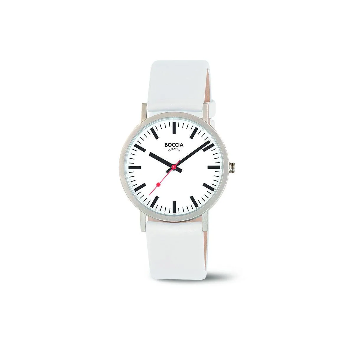3651-02 - Unisex Titanium White Dress Watch