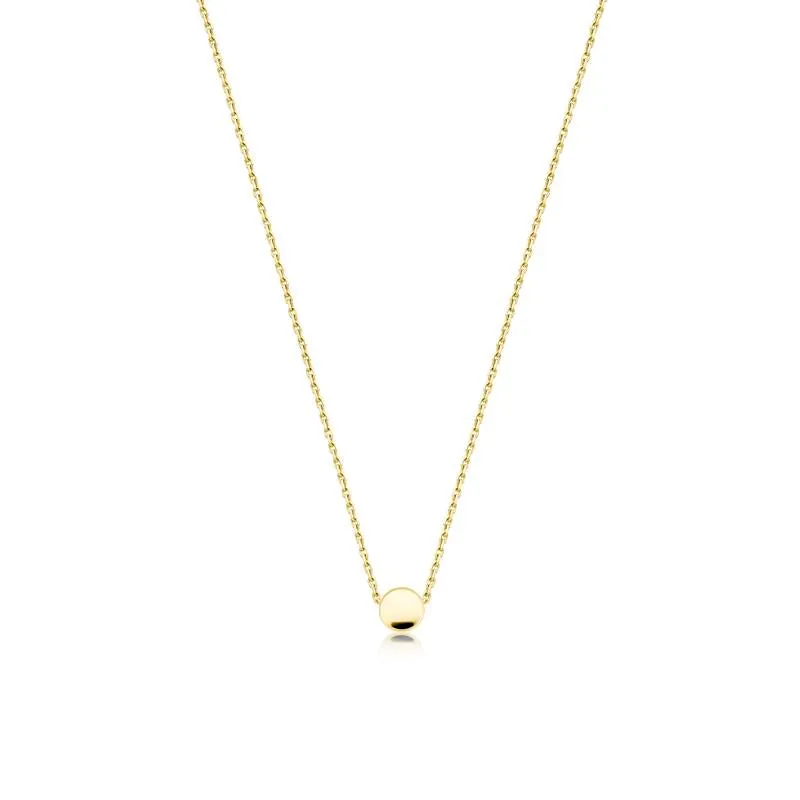 Achara Minimalist Small Button Necklace