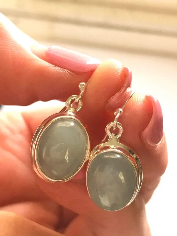 Aquamarine Cabochon Earrings