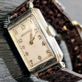 Art Deco WESTFIELD Wristwatch by Bulova Cal. 6AW Vintage Men's Watch