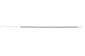 Asfour Tennis Bracelet Inlaid With Black Zircon Stones In 925 Sterling Silver BR0400-P