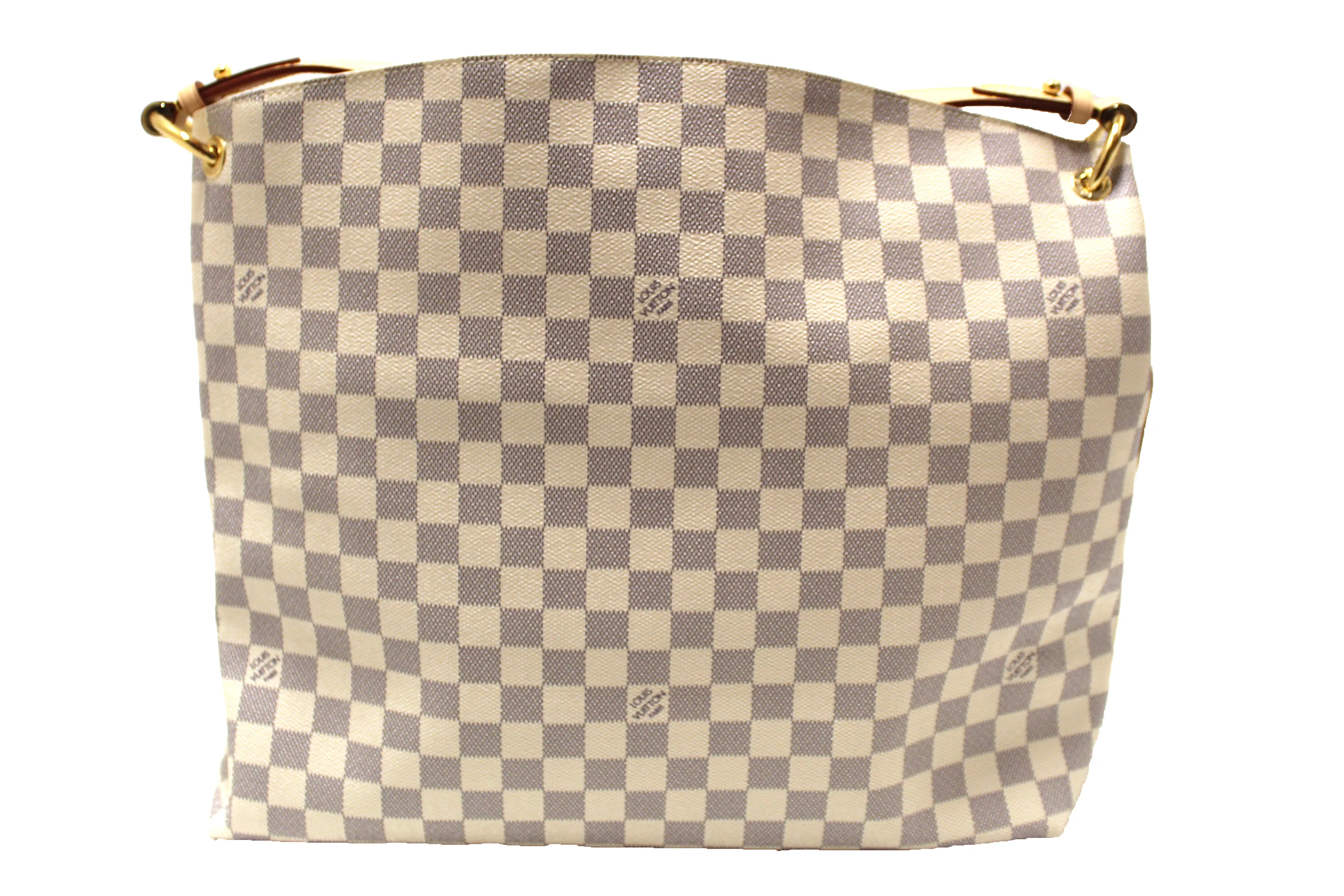 Authentic Louis Vuitton Damier Azur Graceful MM Hobo Shoulder Bag