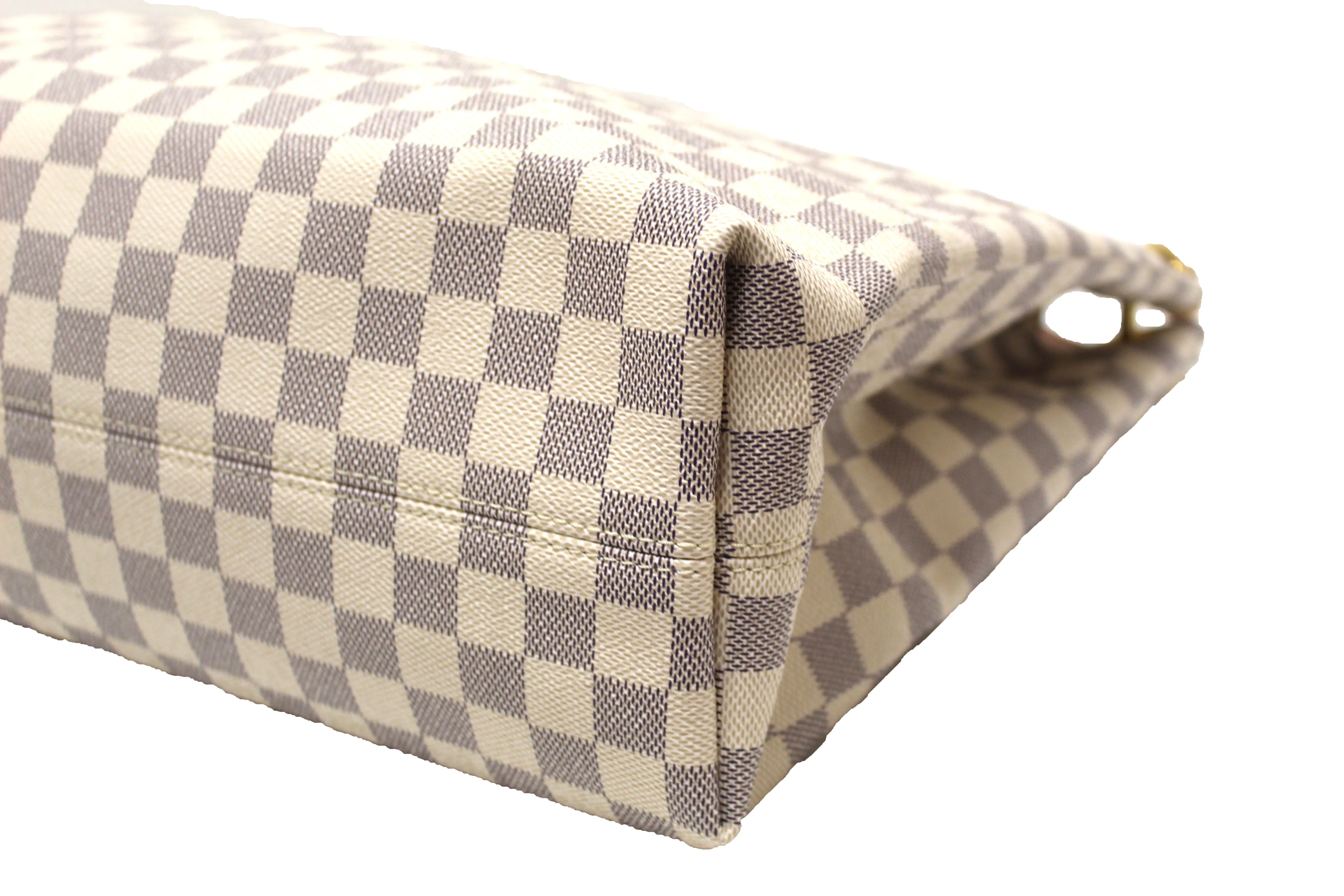 Authentic Louis Vuitton Damier Azur Graceful MM Hobo Shoulder Bag