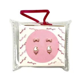 Bari Lynn Sterling Silver Earring Set - Bow   Popsicle