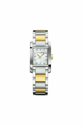 baume & mercier diamant two tone diamond 33mm x 22mm ladies watch