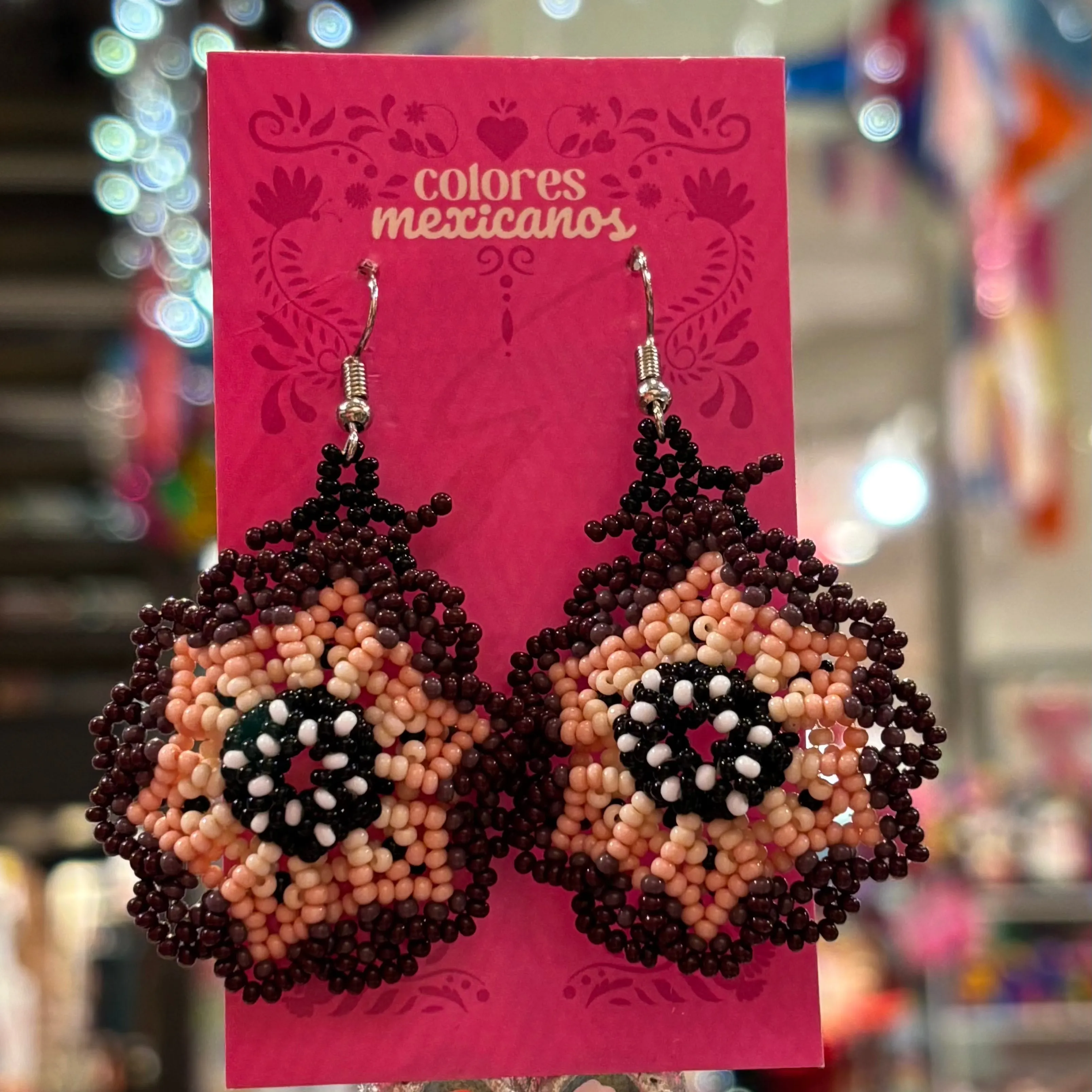 Beaded Bold flower Earrings