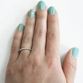 Beaded Stacking Ring - Sterling Silver