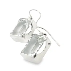 Bold White Topaz Earrings