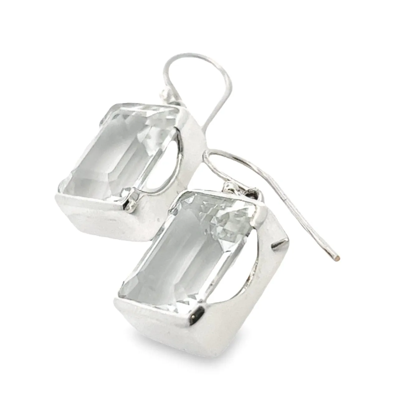 Bold White Topaz Earrings