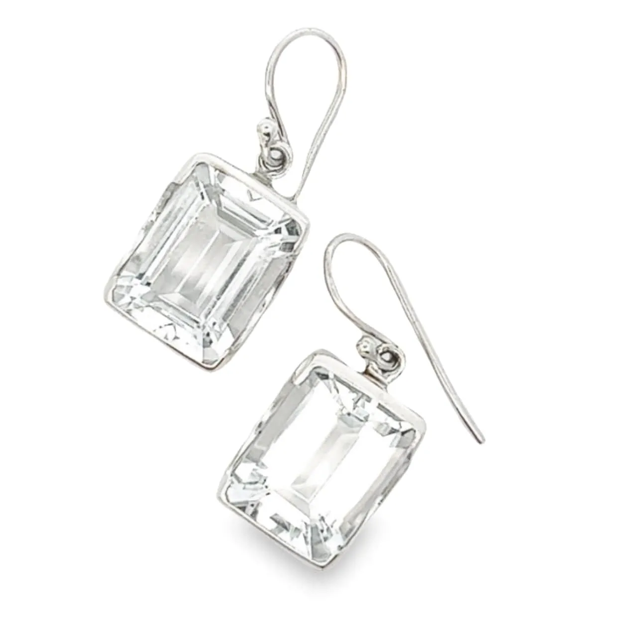 Bold White Topaz Earrings