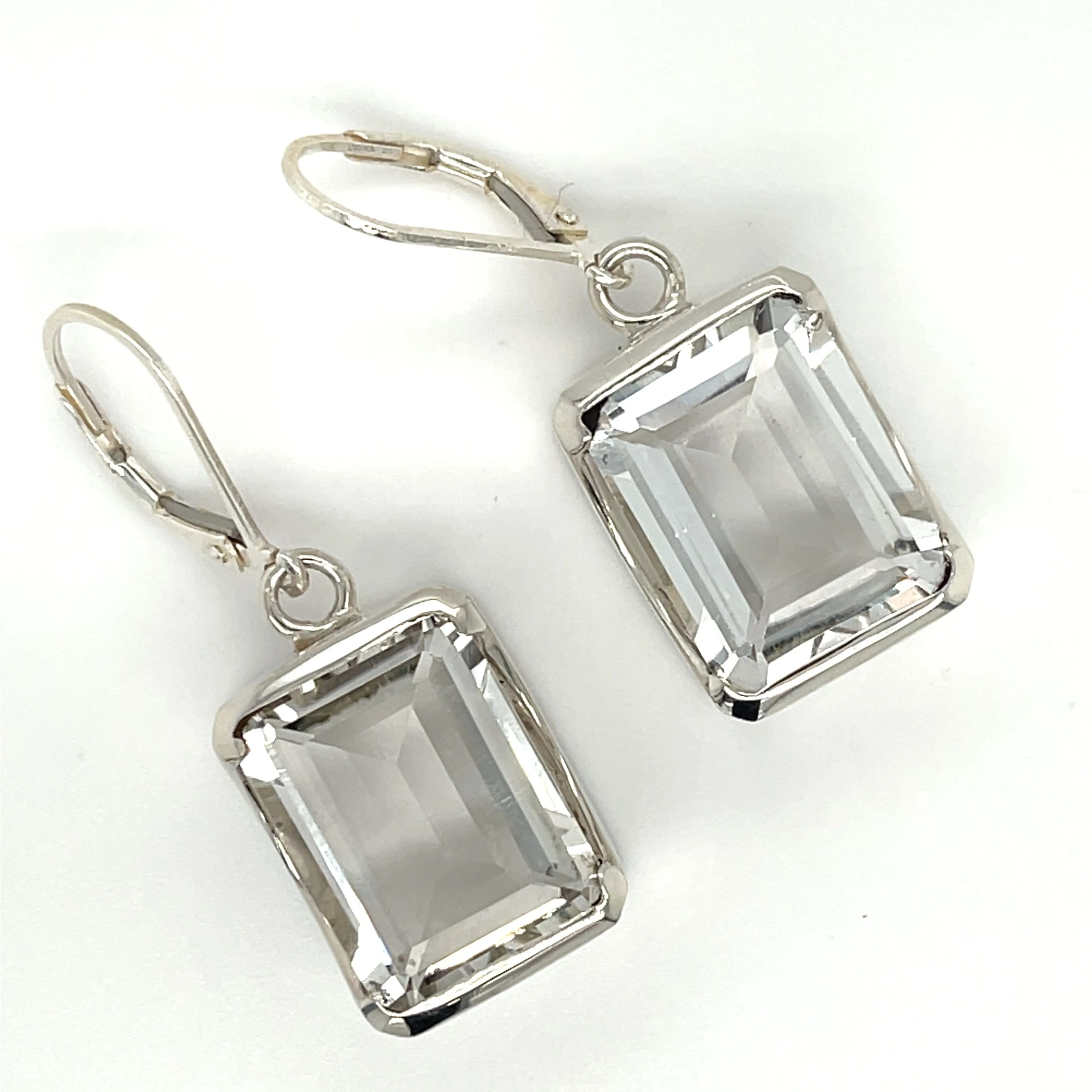 Bold White Topaz Earrings