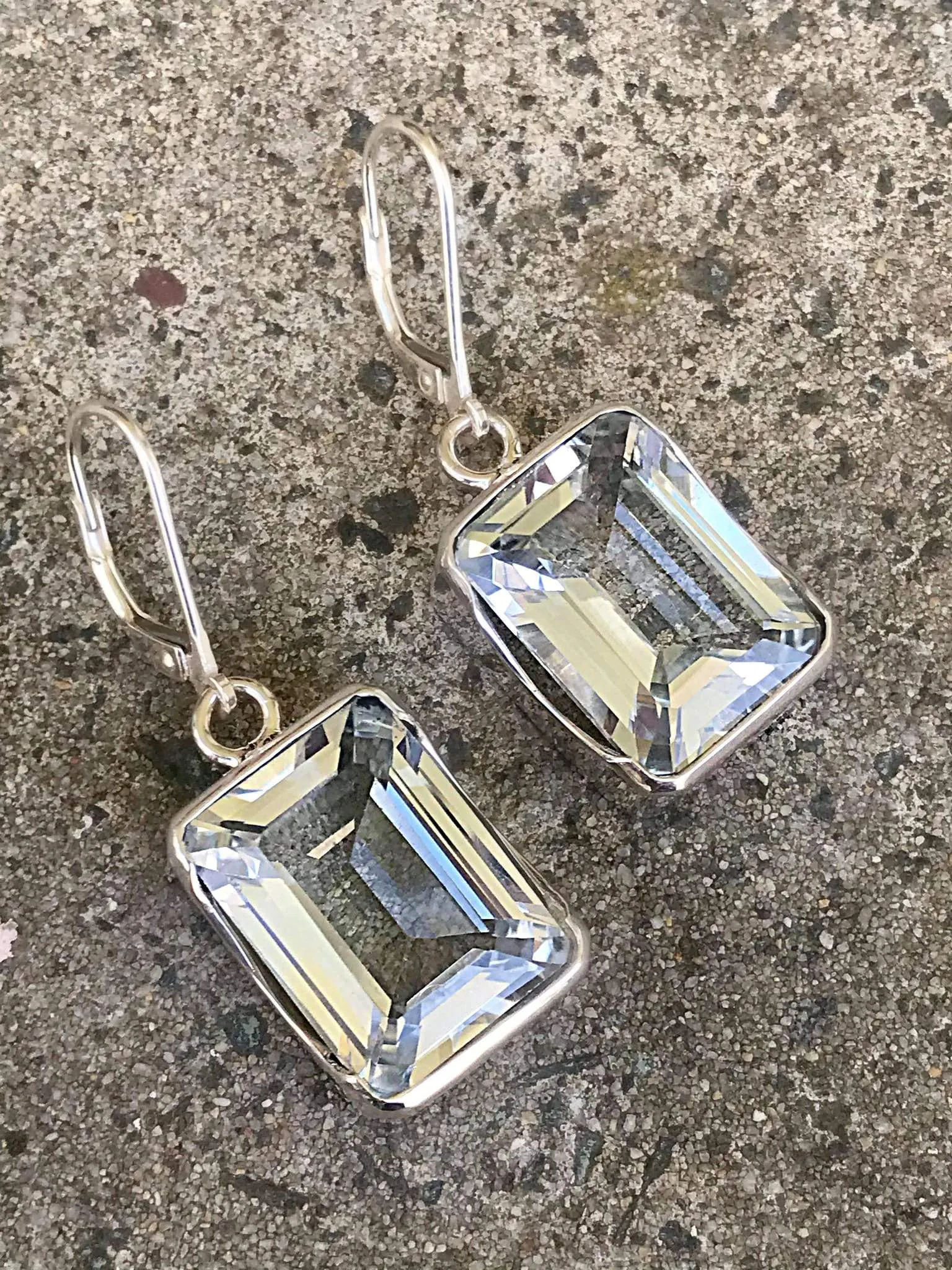 Bold White Topaz Earrings