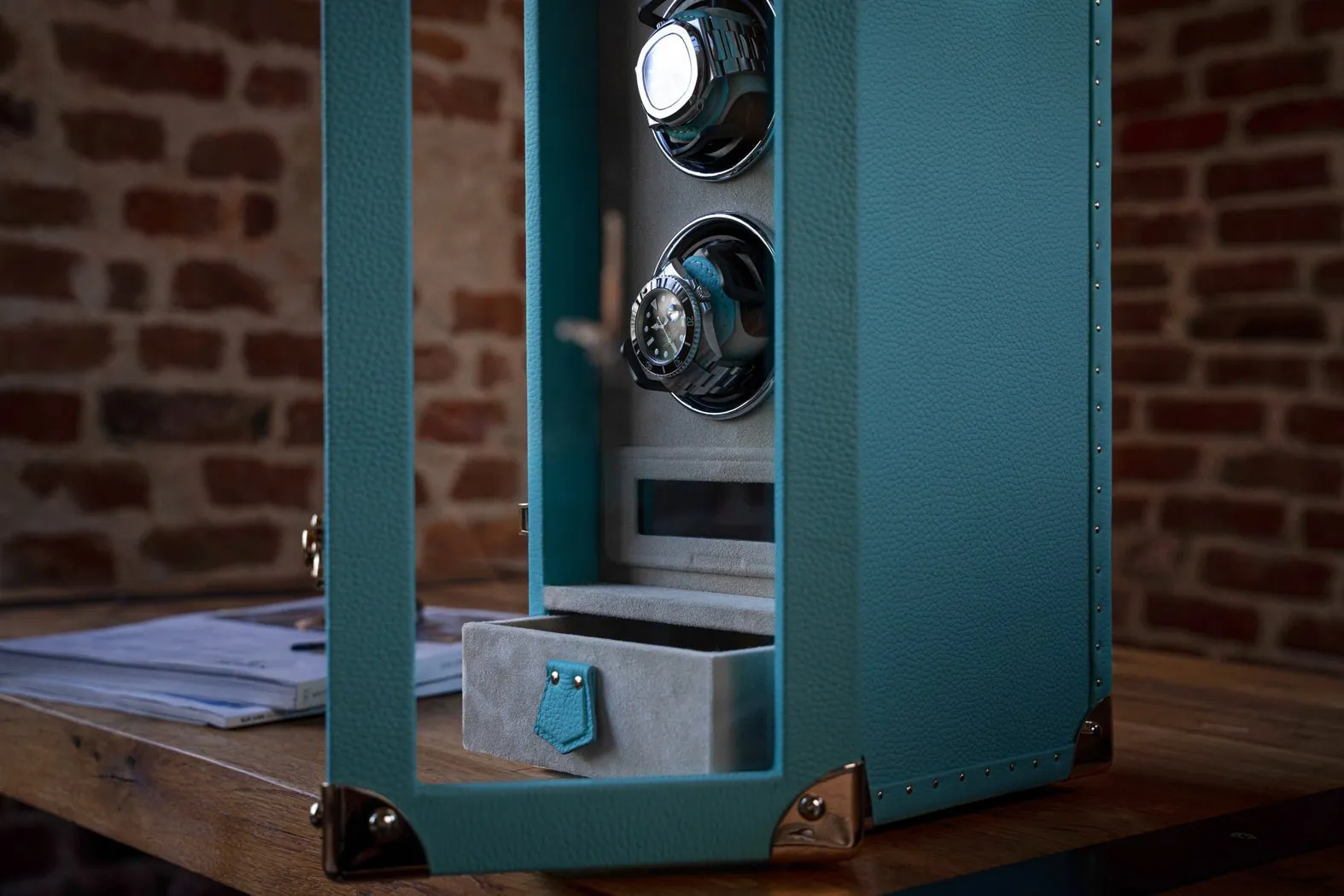Bosphorus Watch Winder - Togo Tiffany Blue