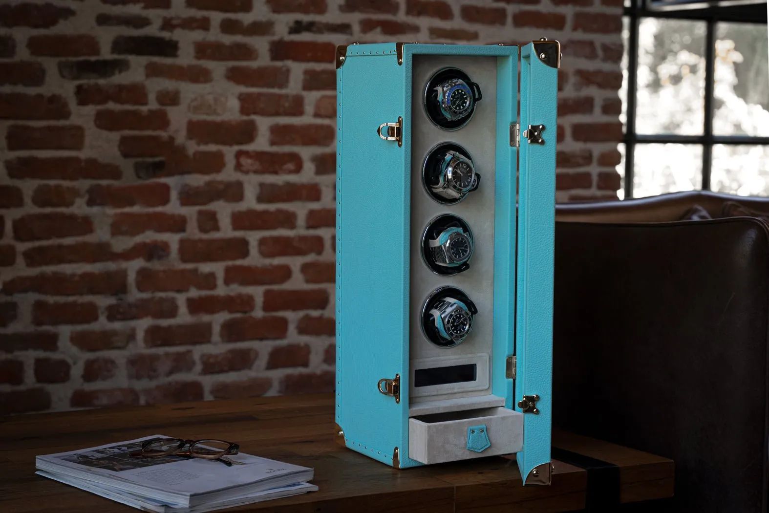 Bosphorus Watch Winder - Togo Tiffany Blue