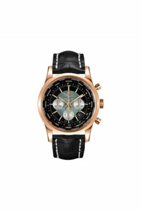 breitling transocean chronograph unitime 18kt rose gold 46mm men's watch