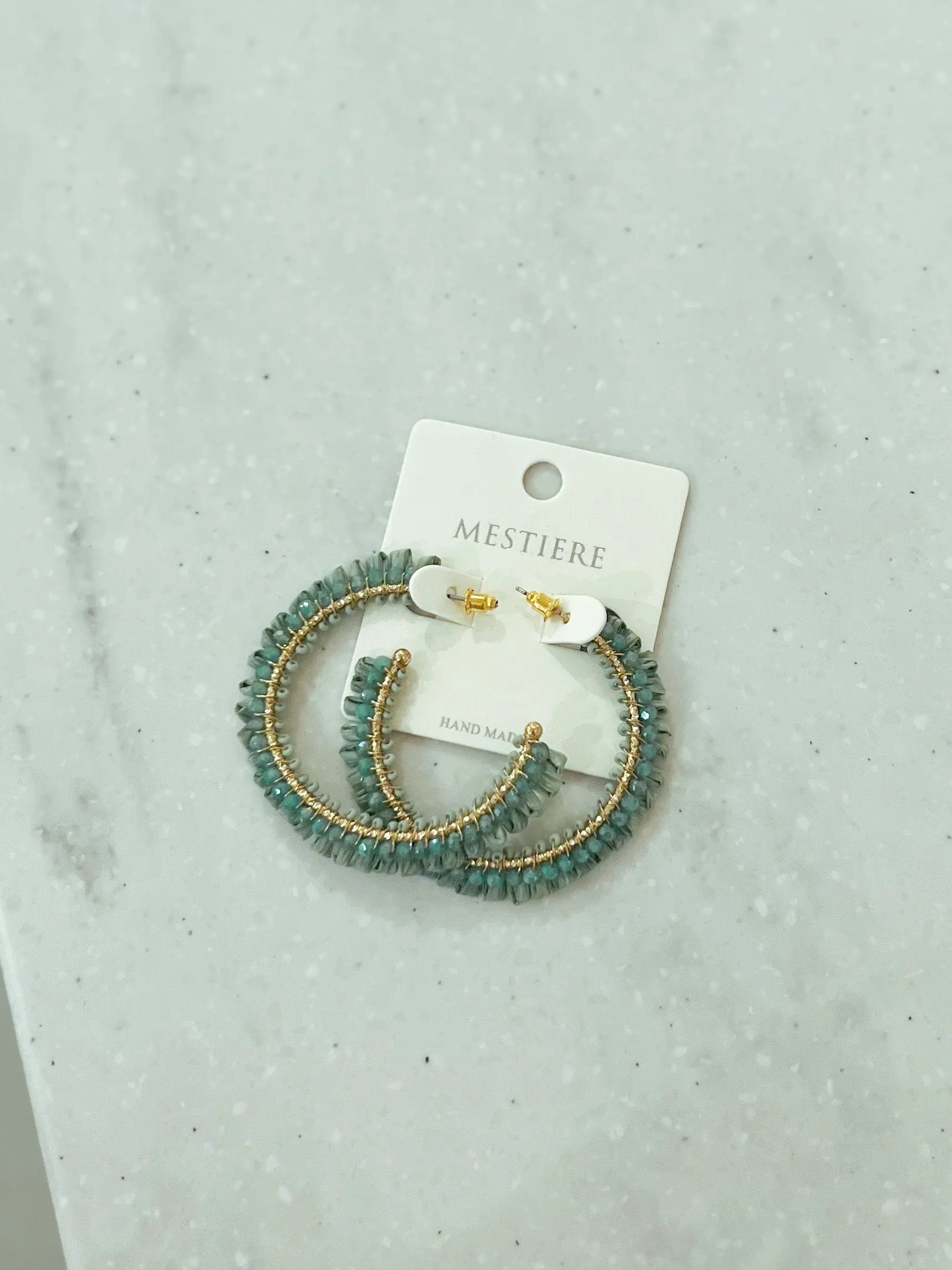 Bri Raffia Beaded Earrings