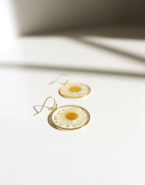 Circular Pressed Flower Earrings