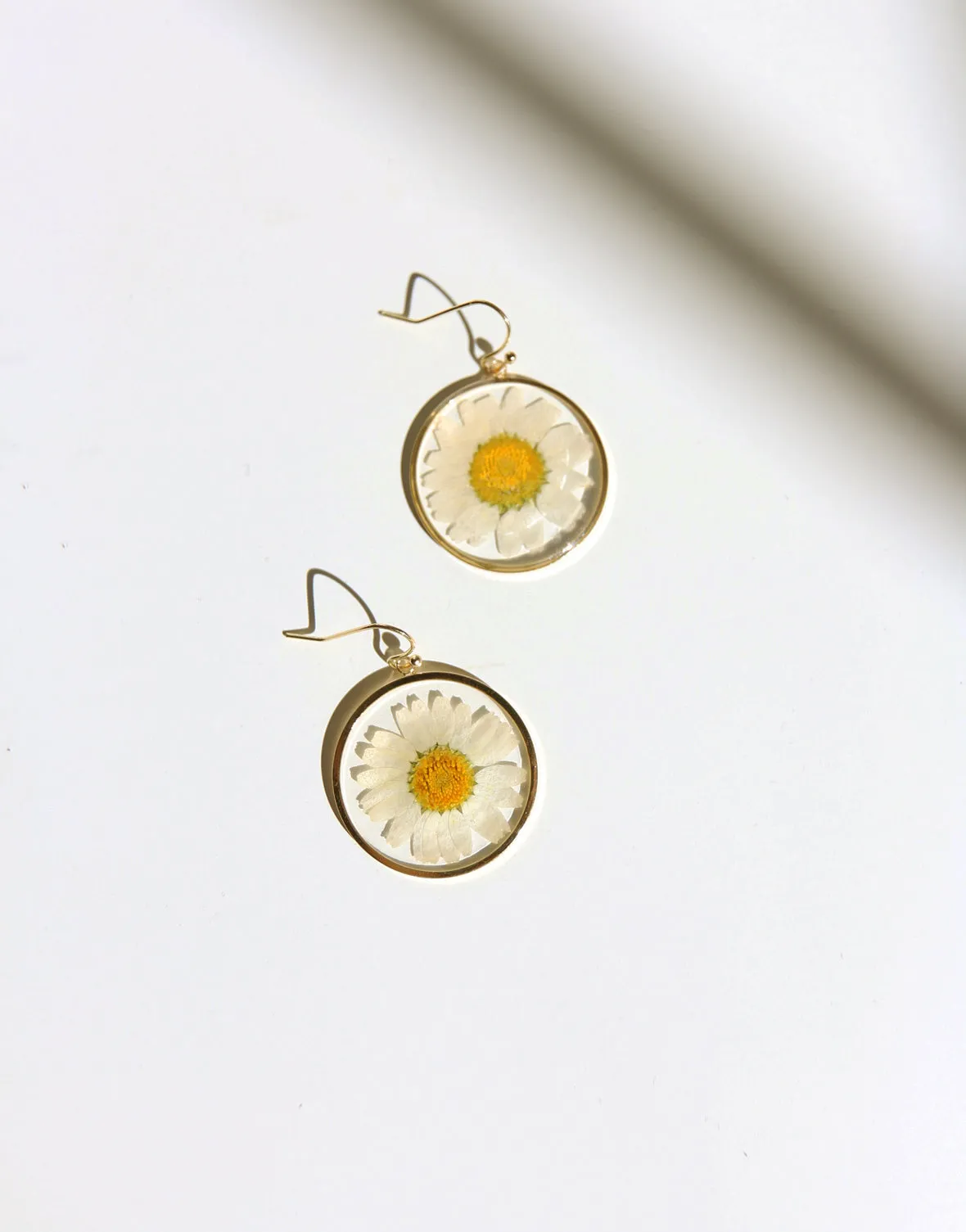 Circular Pressed Flower Earrings