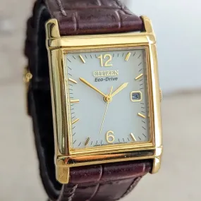 CITIZEN Eco-Drive Watch Date Indicator Quartz Vintage Wristwatch B011-S071003