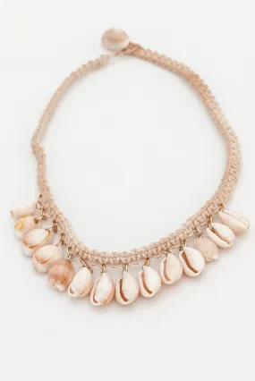 Dancing Shells on Macramé Necklace