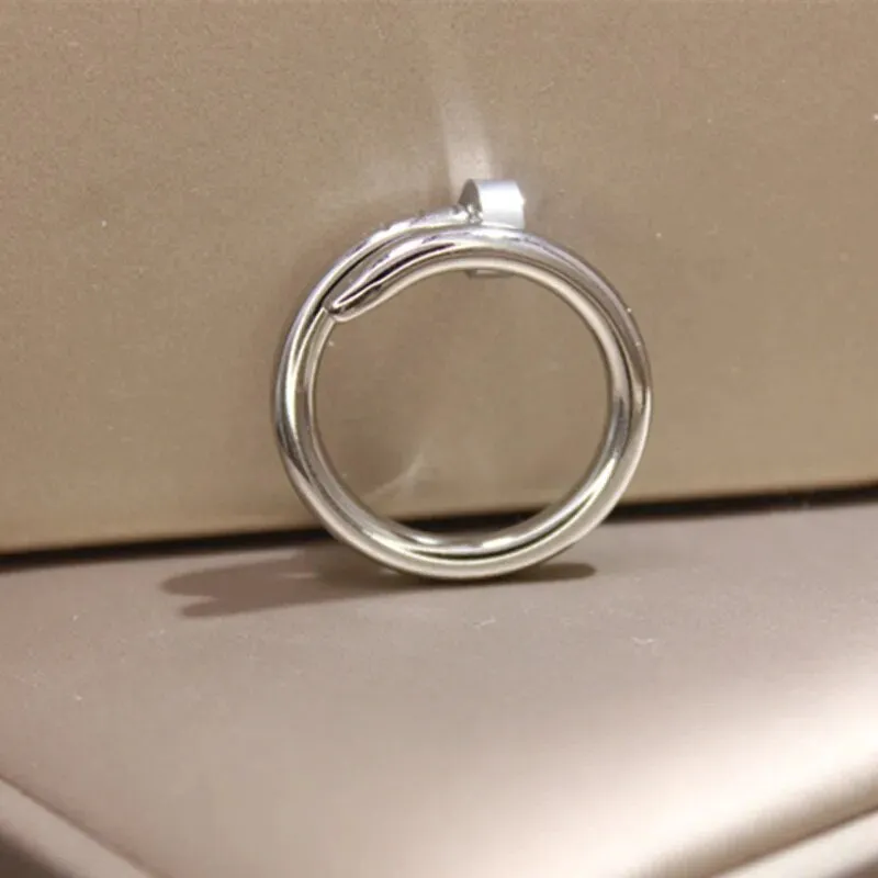 Delicate Micro-Inlaid Zircon Nail Shaped Rings