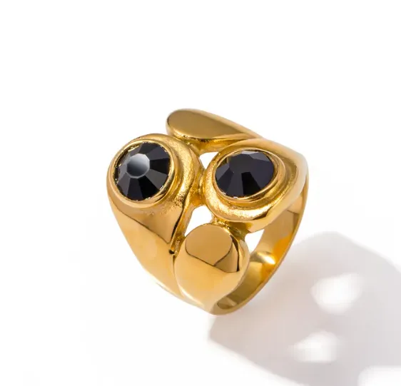 Denise Wavy Circle Rings