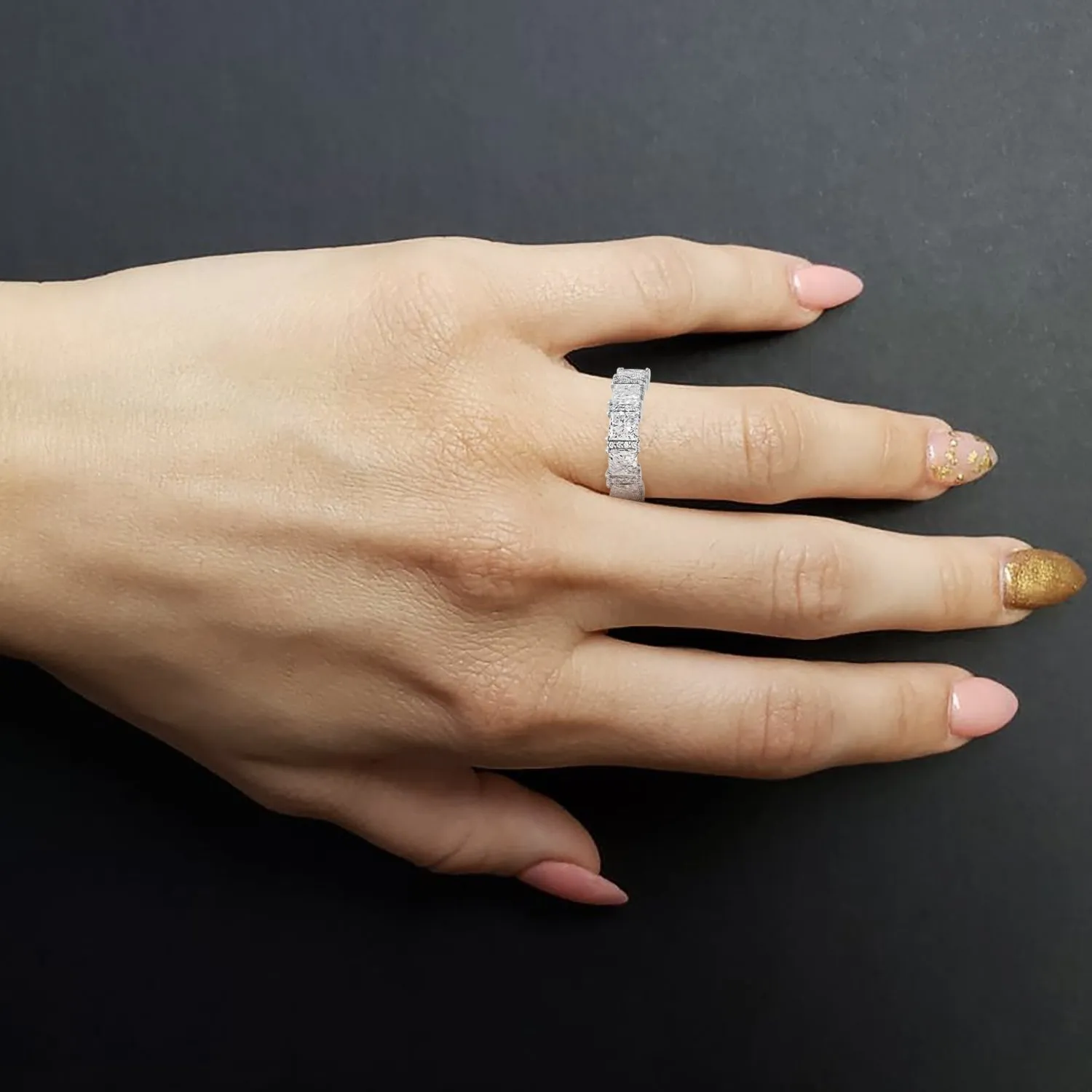 Diamond Platinum Eternity Band