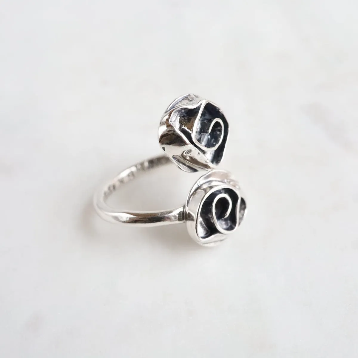 Double Rose By Pass Ring