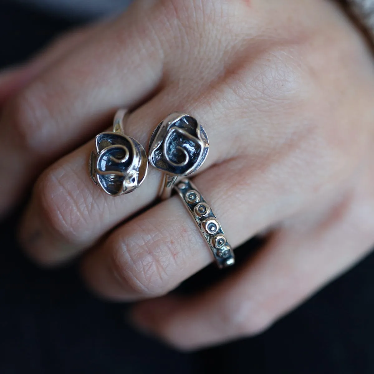 Double Rose By Pass Ring