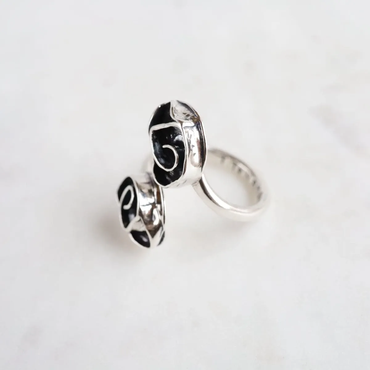 Double Rose By Pass Ring