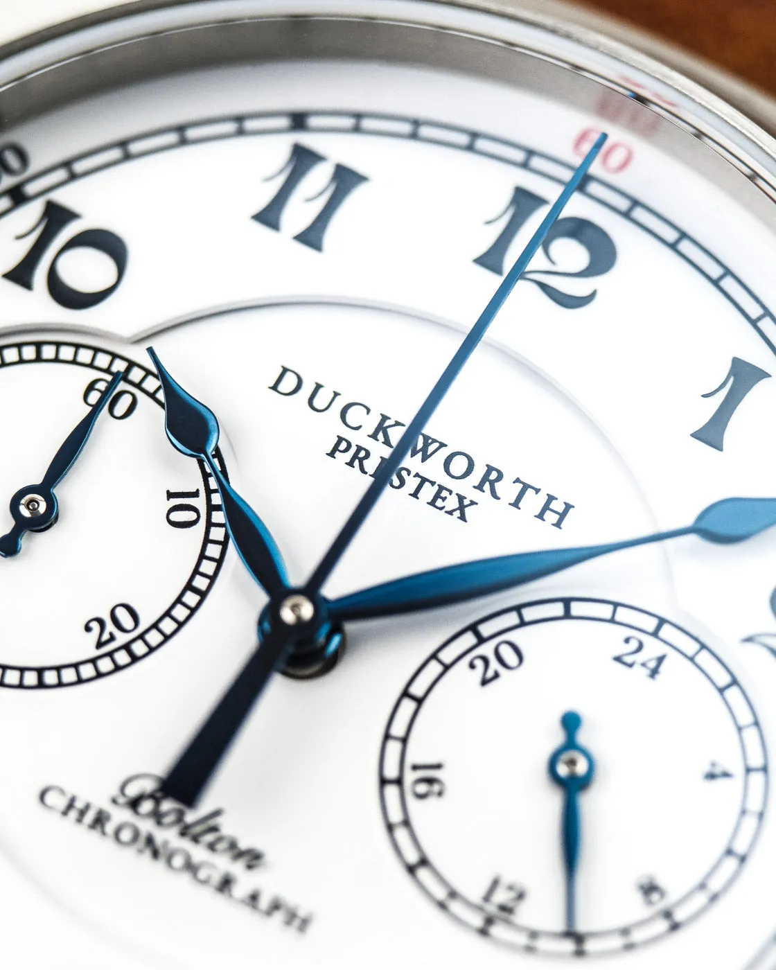 Duckworth Prestex Bolton Chronograph White Black Leather