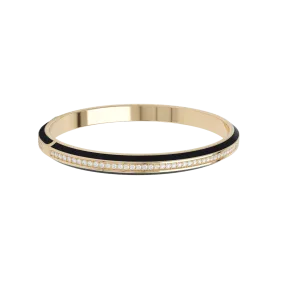 Eternity black enamel bangle